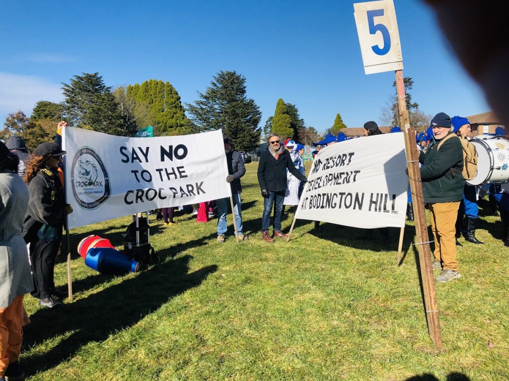 Bodington Hill Wildlife Resort Action Group Inc members at the start of the 2023 Katoomba Winter Magic Parade