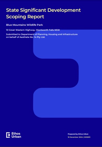 State Significant Development Scoping Report Blue Mountains Wildlife Park 10 Great Western Highway, Wentworth Falls NSW Submitted to Department of Planning, Housing and Infrastructure on behalf of Aesthete No. 14 Pty Ltd.